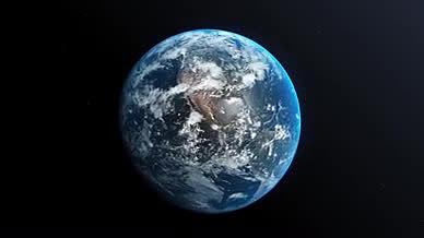 世界地图地球旋转缩放旋转展示视频的预览图